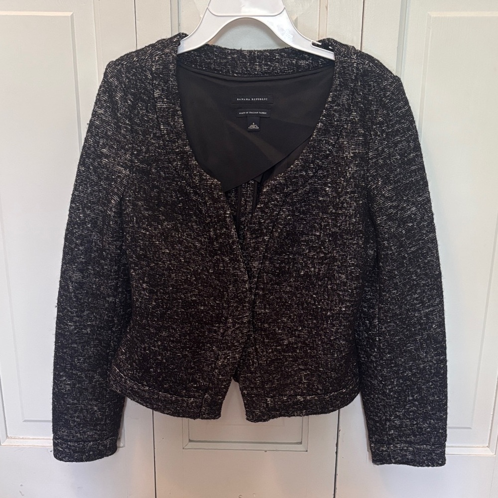 Banana Republic Charcoal Tweed Blazer